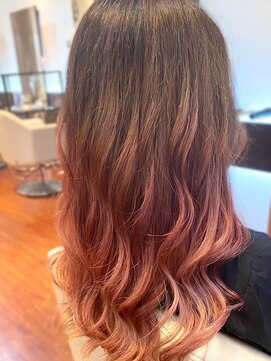 アウリィ(Aulii) 20代30代大人可愛いグラデーションカラーピンクブラウン