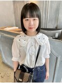 ボブ×オリーブグレージュ