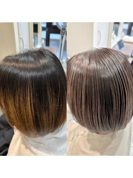 アッシュ 大泉学園店(Ash) 脱白髪染めハイライトカラー【Ash大泉学園 横山】