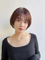 トルネード(TORNADO) 大人ショート前髪ありひし形丸みショートボブ絶壁面長K20241222