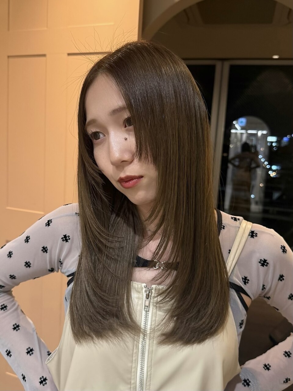 艶髪ロング/ピンクベージュ/表参道/原宿/女性美容師