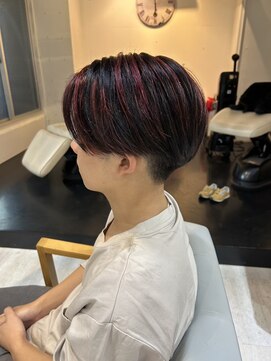 ラナヘアーサロン コウゾウジ(Lana hair salon KOZOJI) ブラック×レッド