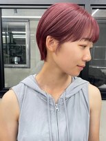 ニコ トウキョウ 渋谷(nico TOKYO)&nbsp;ダブルカラーチェリーレッドピンクブラウン韓国レイヤーロング