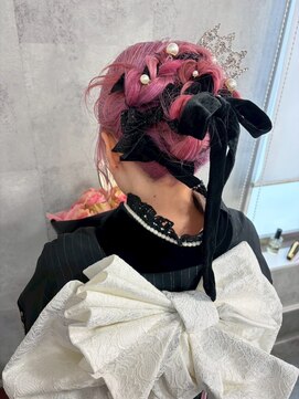 アミリー ひたち野うしく店(Amily) ハイライトバレイヤージュブリーチ成人式ヘアセット10代20代