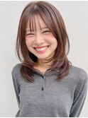 ★ 縮毛矯正ダークパープル夏のヘアアレンジミルクブラウン