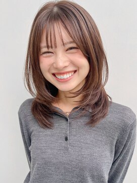 キリ 表参道(kyli) ★ 縮毛矯正ダークパープル夏のヘアアレンジミルクブラウン