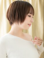 カバーヘアアンドスパ ブリス 浦和(COVER HAIR&SPA bliss) シースルーバングブリーチなし小顔ひし形ショートボブ30代40代X