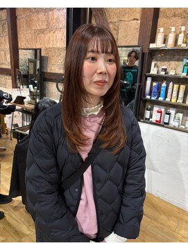 ディレクト(Direct) 似合わせカットレイヤーカット×オレンジベージュ2.8