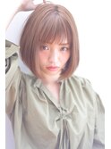 透明感シースルー斜めバングボブ　　U-REALM otto