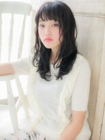 クオーレ ヘア アンジュ 水戸店(CUORE HAIR ange)&nbsp;*ange水戸*…ダブルバング♪黒髪スパイラルグラマラスロングa