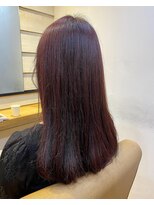 ロレ バトヘアー 下北沢(lore bat.hair)&nbsp;ワンレンロング暖色系ピンクラベンダーカラー大人ガーリー