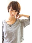 20代30代40代暗めカラーでも可愛いナチュラショートボブ