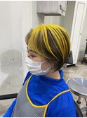 《tomi》丸みショート×黄色カラー