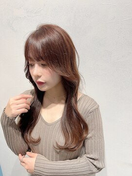 ロンド ストラーダ 心斎橋(Lond strada) 韓国前髪顔周りロング×デザインカラー[心斎橋/髪質改善]
