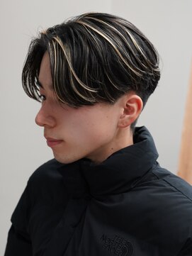 エルマーク 心斎橋(L-MARK) シースルーマッシュブリーチダブルカラーフェイスフレーミング