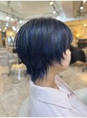 アンブレラカラーブルーブラックショートウルフ【Lostcity横浜】