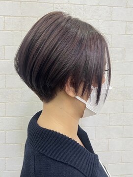 ヘアーアンドビューティーガーデン(HAIR AND BEAUTY GARDEN) くびれショートボブグレイカラー白髪染め白髪ぼかしハイライト