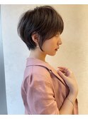 くびれショート/ダークアッシュ/美人ショート/ベリーショート