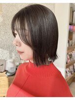 ヘアラウンジ ビーチ 青山 外苑前(hair lounge BEACH) 顎下1センチぷつっとボブ外はねアッシュブラウン