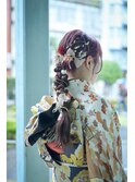 成人式・卒業式ヘア  丸型三つ編みセット