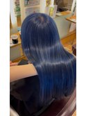 ブルーブラック/ダブルカラー/ブリーチ