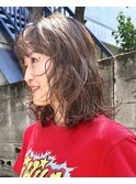 ミディアムパーマウルフパーマウェーブパーマゆるめパーマ