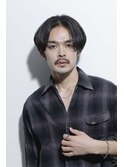 韓国マッシュセンターパートツーブロックメンズハイライトウルフ