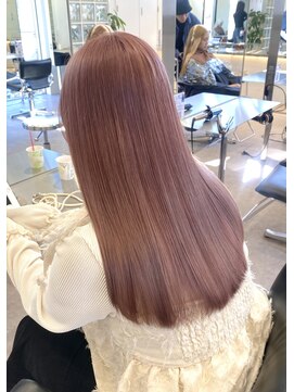 サンクプロジェクト(cinq PROJECT) 原宿韓国ピンクベージュカラーミルクティーピンクダブルカラー