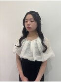 【ヘアセット】ワンホン風ハーフアップ