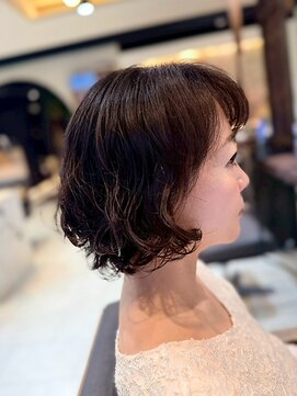 ヘアリゾート粋 ティガ 池袋店(tiga) ショートミディアム/レイヤーカット/透明感ブラウン/カール