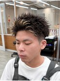 MEN’S/リバースセンターパート/ニュアンスパーマ/南堀江