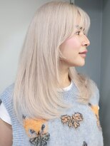 プネル 渋谷(PUNEL)&nbsp;渋谷/ホワイトベージュ/韓国ヘアロングレイヤーケアブリーチ