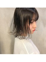 ミント(mint) *春の新作☆シースルーボブにアンティークグレー*