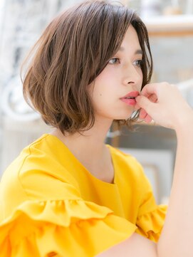 カバーヘア 上尾西口店(COVER HAIR) *mod's上尾*くせ毛風カール＊インナーカラー抜け感大人ボブe!