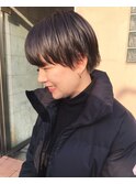カジュアルショート_クールショート ピンクグレージュ ボブ