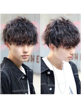 ネイビー(NAVY) 無造作パーマ ソフトツイストスパイラル ウェーブ マッシュ