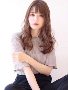 オーロ 宝塚店(ORO) 【ミルクベージュ小顔透明感シースルーバングヘーゼルベージュ】