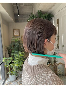 ユノ(juno) 【シオガマ】ミニボブとくすみベージュ*