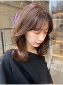 流れる顔まわり×春の柔らかベージュ