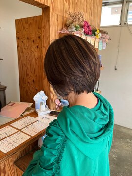 ポレン ドレッサーズ(Pollen Dressers) 30代40代50代に！大人ハイライト◎デザインショート