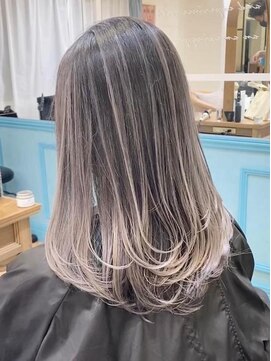 ロンドシェリ 仙台(Lond Cheri) グレージュカラー×ケアブリーチ/デザインカラー/前髪韓国[仙台]