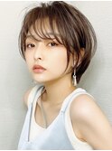 大人かわいいふんわりショートショコラアッシュ20代30代新宿