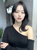 ヴェイン 渋谷(vain)&nbsp;★くびレイヤーエモージュ黒髪グレーベージュレイヤーロング