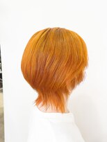 オブヘアーギンザ(Of HAIR GINZA) オレンジ髪×ショートウルフ