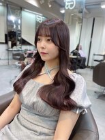 ベレーザ 渋谷(BELEZA)&nbsp;9564髪質改善アッシュブラックカシスレッド艶髪レイヤーロング