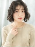 ミルクティーアッシュボブパーマミストバングb天王台30代40代