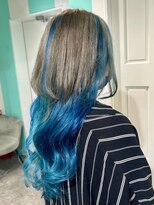 マティーナ ヘアー 池袋(Matina hair)&nbsp;【デザインカラー×グレー×ブルー】20代30代40代50代