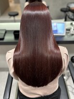 ソヨン 金山店(SOYON)&nbsp;黒髪/ピンクラベンダー/レイヤーロング/前髪パーマ/髪質改善