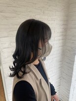 ニュイ 高槻 阪急茨木店(nui)&nbsp;黒髪ボブルフネビージュ小顔ワンレンスペインカール