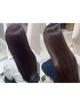 クセや広がりにお悩みの方必見！ダメージの少ない縮毛矯正で美髪を叶える☆嬉しい！カラーと同日施術OK◎